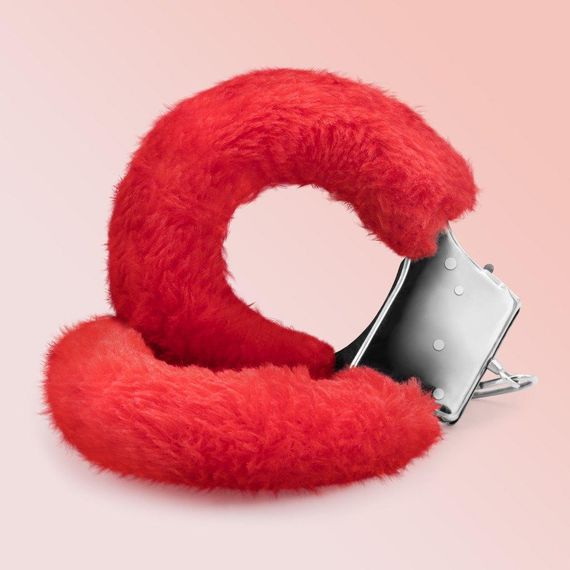 Наручники Love Cuffs Crushious металеві, з червоним хутром Sex Aura | Зображення 5