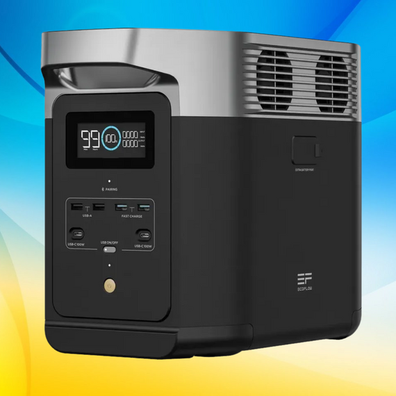 Зарядная станция EcoFlow DELTA 2 (ZMR330-EU) – 1800 W. DELTA 2-CN/Black/1024Wh/1800W/220V(50Hz)