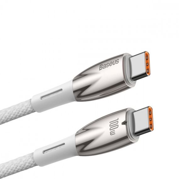 Кабель Baseus Glimmer Series Fast Charging Type-C to Type-C 100W (2m), 2.0 м | Зображення 3