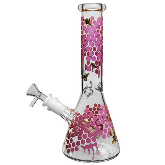 Трубка Скляна З Айс Системою "Honeycomb Bong Pink"