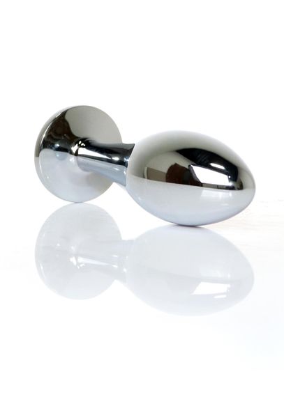 Анальная пробка Boys of Toys Jewellery Silver Plug Голубой L-3,2 см | Зображення 5