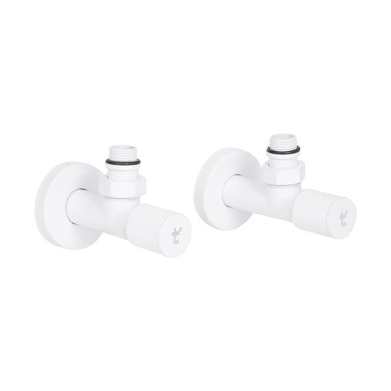 Комплект кранов Thermo Alliance Standart 1/2" Н для полотенцесушителя угловой белый SF395W15W | Зображення 2