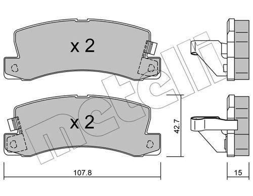 Колодки гальмівні задні Toyota Camry 86-01 Avensis 97-03 Carina 87-97 Lexus RX 98-03 ES 89-01 22-0161-1 | Зображення 1