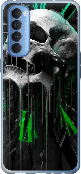 Чехол на Oppo Reno 4 Pro Череп-часы "4100u-2024-17620"