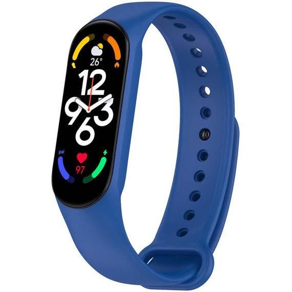 Силиконовый ремешок для Xiaomi Mi Band 7/6/5/4/3 Синий / Blue