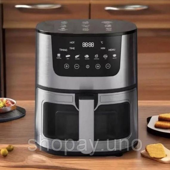 Аерогриль Rainberg RB-2268 4200 Вт аерофритюрниця безолійна без олії з регулюванням температури 8 л | Зображення 8