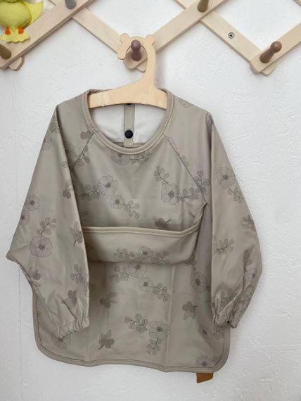 Нагрудник дитячий з рукавами для годування та творчості Квіточки