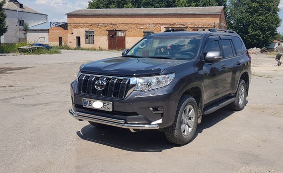 Передняя защита ST014 (нерж) 60/42 мм для Toyota Land Cruiser Prado 150 | Зображення 8