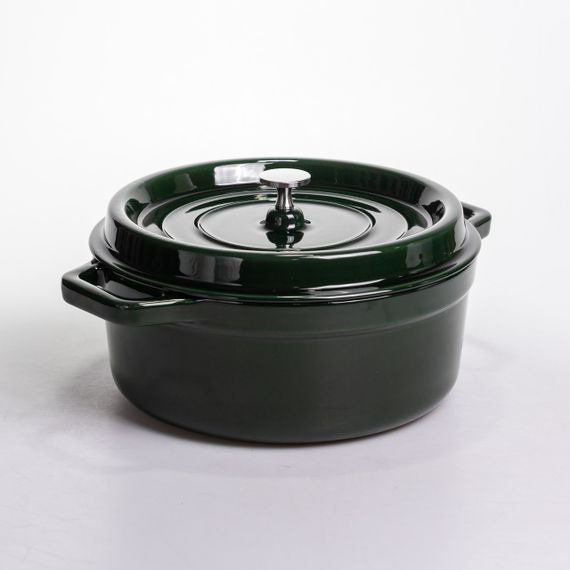 Кокотниця чавунна емальована 6 л, малахіт Yiwu HP-FLG-12 green | Зображення 5