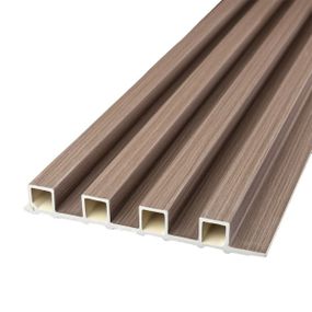 Рейка декоративна WPC стінова 3000х160х23мм Світлий горіх SW-00001853