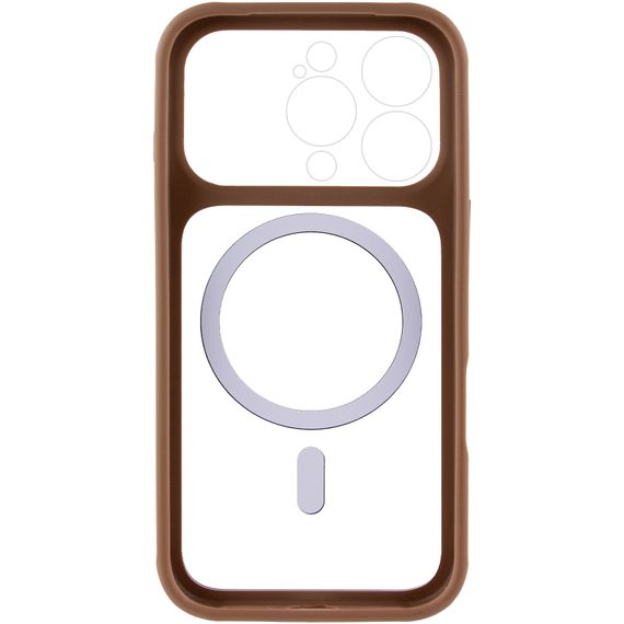 Чохол TPU+PC GETMAN Moon Clear with Magnetic Fit для Apple iPhone 16 Pro (6.3") Brown | Зображення 2