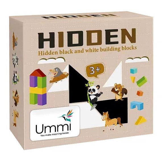 Настільна інтерактивна гра Ummi ME-149 Hidden Black and White Blocks Black / White | Зображення 5