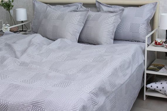 Комплект постільної білизни ТМ PrimaTeks ранфорс гофрований двоспальний RG-10 | Зображення 3