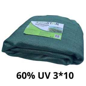 Сітка затіняюча &quot;AgroStar&quot;з UV(3*10) 60%затінення,