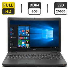 Ноутбук Dell Latitude 5580 / 15.6" (1920x1080) TN / Intel Core i5-6300U (2 (4) ядра по 2.4 - 3.0 GHz) / 8 GB DDR4 / 240 GB SSD / Intel HD Graphics 520 / WebCam б/у