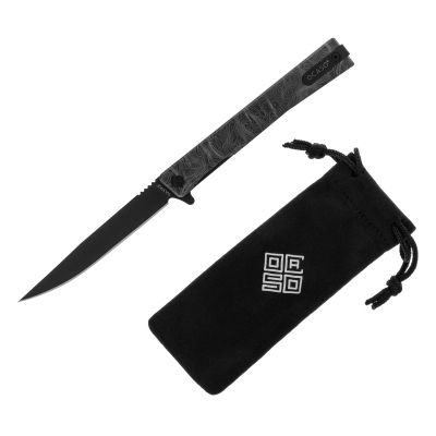 Нож Ocaso Solstice, Engraved titanium Topo Pattern, Black (10ETB) | Зображення 7