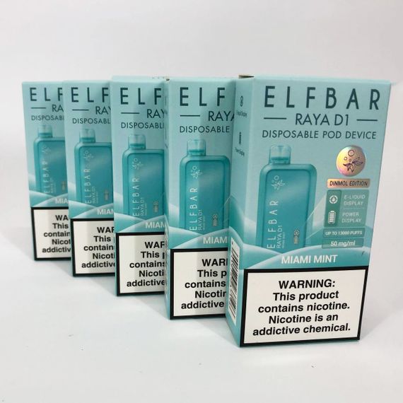 Elf Bar RAYA D1 13000 смак М'ята (Miami Mint) (ws48815-5) | Зображення 1