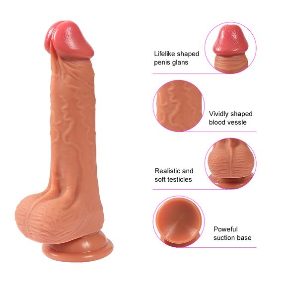 Фалоімітатор Jack penis тілесний без вібрації Sex Aura | Зображення 5