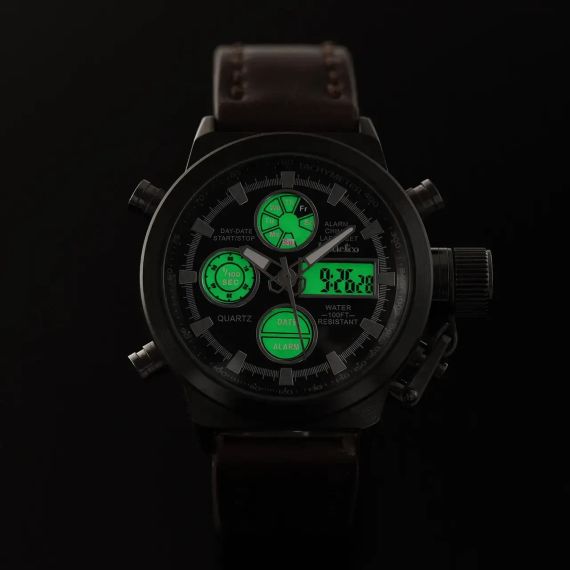 Наручний чоловічий годинник AMST Watch / Армійський чоловічий годинник з підсвічуванням вологостійкий | Зображення 4