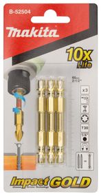 Биты торсионные 2-х сторонние T30 65 мм Makita B-52504 (3 шт)