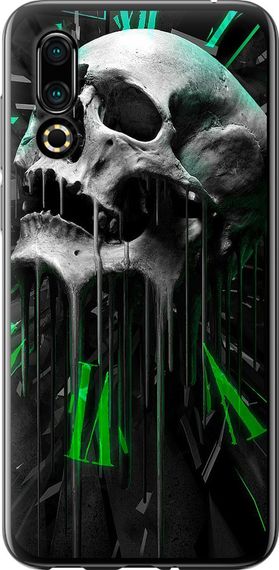 Чехол на Meizu 16S Череп-часы "4100u-1701-17620"