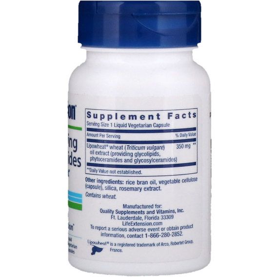 Комплекс для шкіри, волосся, нігтів Life Extension Skin Restoring Ceramides 30 Liquid Vcaps | Зображення 1