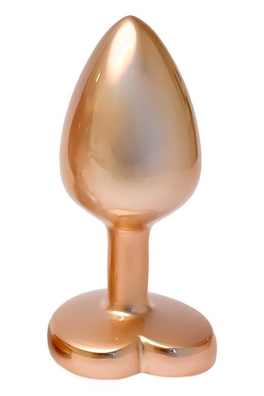 Алюмінієва анальна пробка Dream Toys GLEAMING LOVE з декоративним каменем, М Sex Aura | Зображення 1