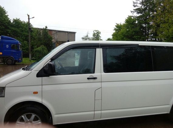 Ветровики (4 шт, Sunplex Sport) для Volkswagen T5 Transporter 2003-2010 гг | Зображення 5
