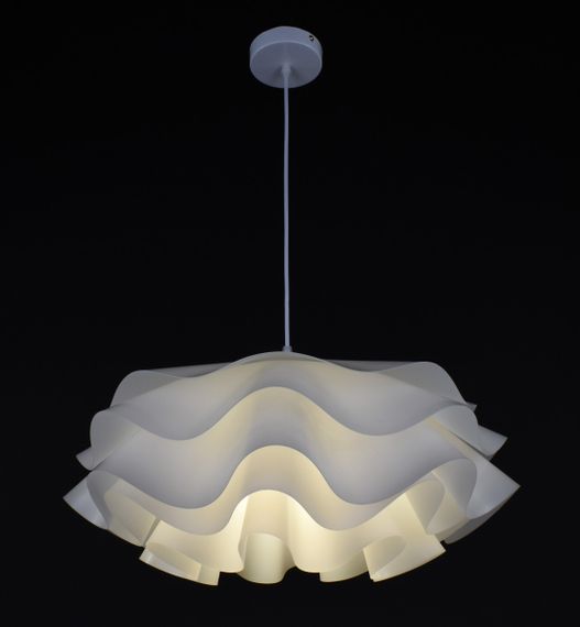 Люстра підвісна на 1 лампочку 27949 Білий 30-140х50х50 см. | Зображення 3