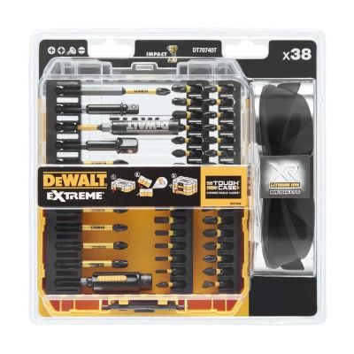 Набор бит DeWALT EXTREME FLEXTORQ,Phillips,Pozidriv,Torx,Slotted,Ph2,Pz3,38 шт, кейс (DT70740T)