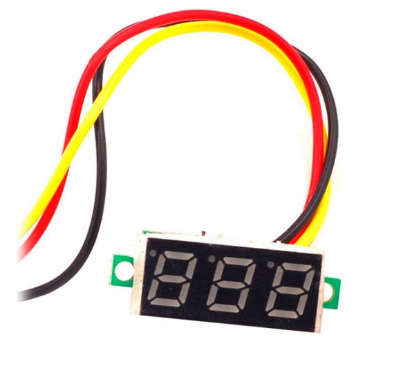 Вольтметр маленький 0,28-дюймовый красный 0-100V | Зображення 1