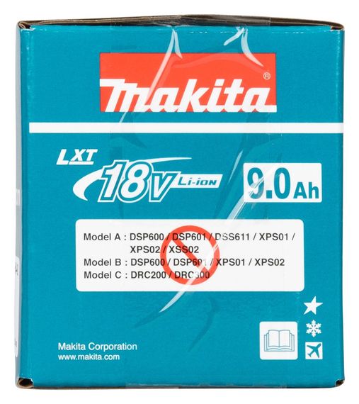 Акумулятор для продукції Makita LXT BL1890 (18 В, 9 А⋅год, 1915H4-0) | Зображення 7