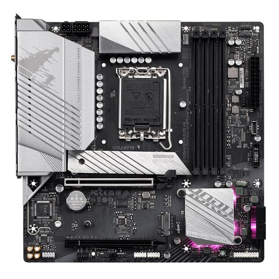 Материнская плата GIGABYTE B760M AORUS ELITE AX s1700 B760 4xDDR5 M.2 HDMI DP Wi-Fi BT mATX B760M_AORUS_ELITE_AX