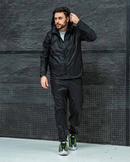 Костюм плащевка чёрный S XXL | Зображення 4