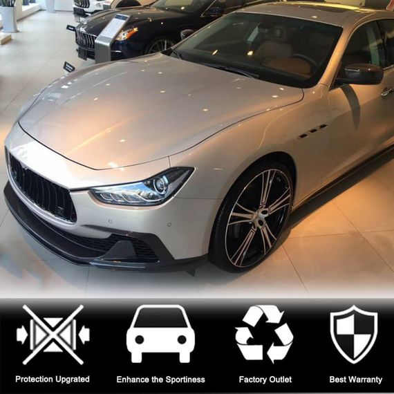 Накладка на передній бампер Lip V3 (для Base/S/S Q4 2013-2017, Карбон) для Maserati Ghibli рр | Зображення 1