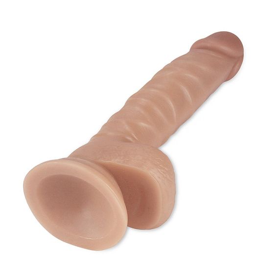 Вібратор на присосці 8.5 Real Extreme Vibrating Dildo Flesh Sex Aura | Зображення 5