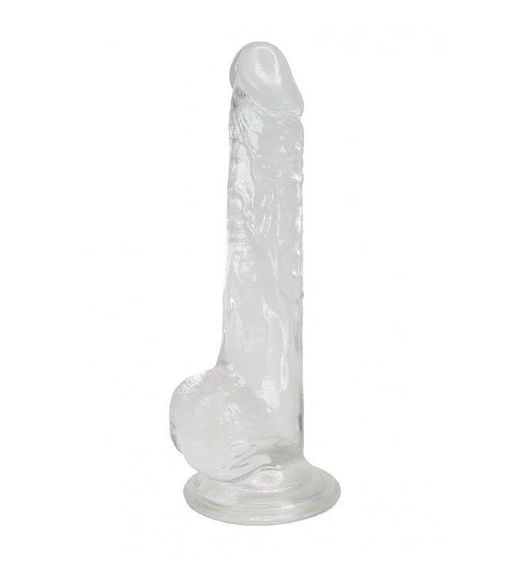 Прозрачный фаллоимитатор Alive Jelly Dildo Lusty, ТПЕ, присоска, диаметр 3,2см, длина 18см Sex Aura | Зображення 1