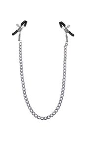 Зажимы для сосков с цепочкой Feral Feelings - Nipple clamps Classic, серебро/черный sexstyle