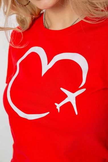 Футболка жіноча з принтом, колір червоний, 238R554 | Зображення 4