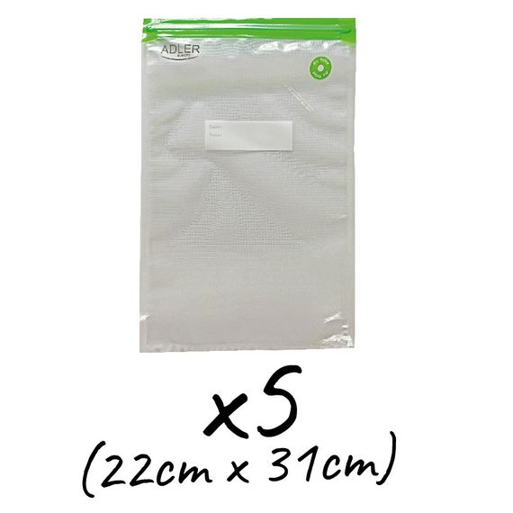 Вакуумные пакеты Adler AD 4514.1 набор 25 шт многоразовые для вакууматора разных размеров | Зображення 4