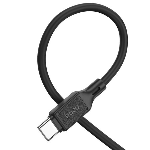 Дата кабель Hoco X90 Cool silicone Type-C to Type-C 60W (1m) Black | Зображення 2
