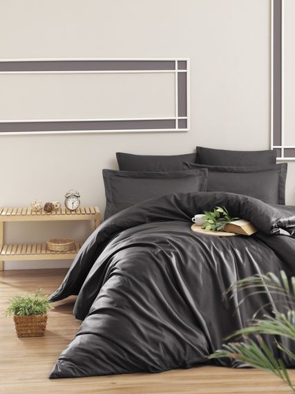 Постельное белье First Choice Cotton Satin семейный 160х220 Snazzy Anthrasite