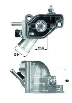 Термостат Meriva A, Zafira A/B, Astra F/G/H, Corsa B/C, Omega B, Signum, Tigra, Vectra B/C MAHLE (TI 5 92) | Зображення 5