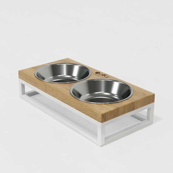 Миски на подставке для маленьких собак и котов Hollky Base XS (2 × 0,25 л) BXS-28145-WHNT | Зображення 2