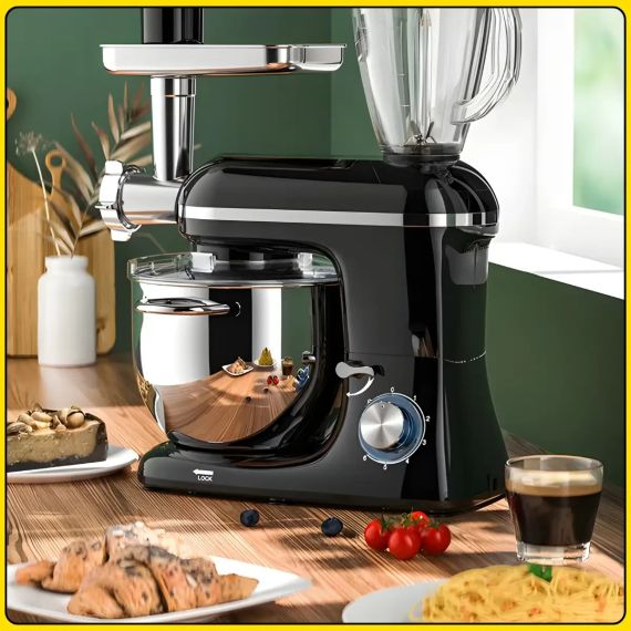Кухонный комбайн с мясорубкой и блендером на 6 скоростей RAF R.6609B 1500W | Зображення 8