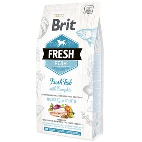 Корм Brit Fresh Fish with Pumpkin Adult Large Muscles & Joints з рибою та гарбузом для дорослих собак 12 кг