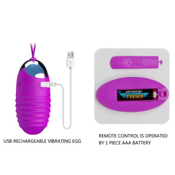 Віброяйце - Pretty Love Jessica Vibrating Egg Purple | Зображення 6