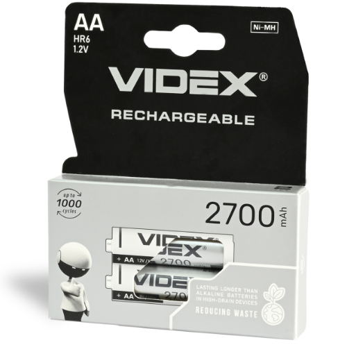 Акумулятор AA/HR06 1,2V 2700mAh (бл-2шт) Videx