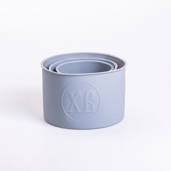 Набір форм для випічки паски силіконові 3 шт 1.7 л, 1 л, 0.6 л форми для паски Сірі | Зображення 1