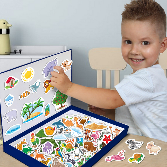 Набір магнітів Світ тварин Велика магнітна історія ML4032-05 EN 75 магнітів | Зображення 2